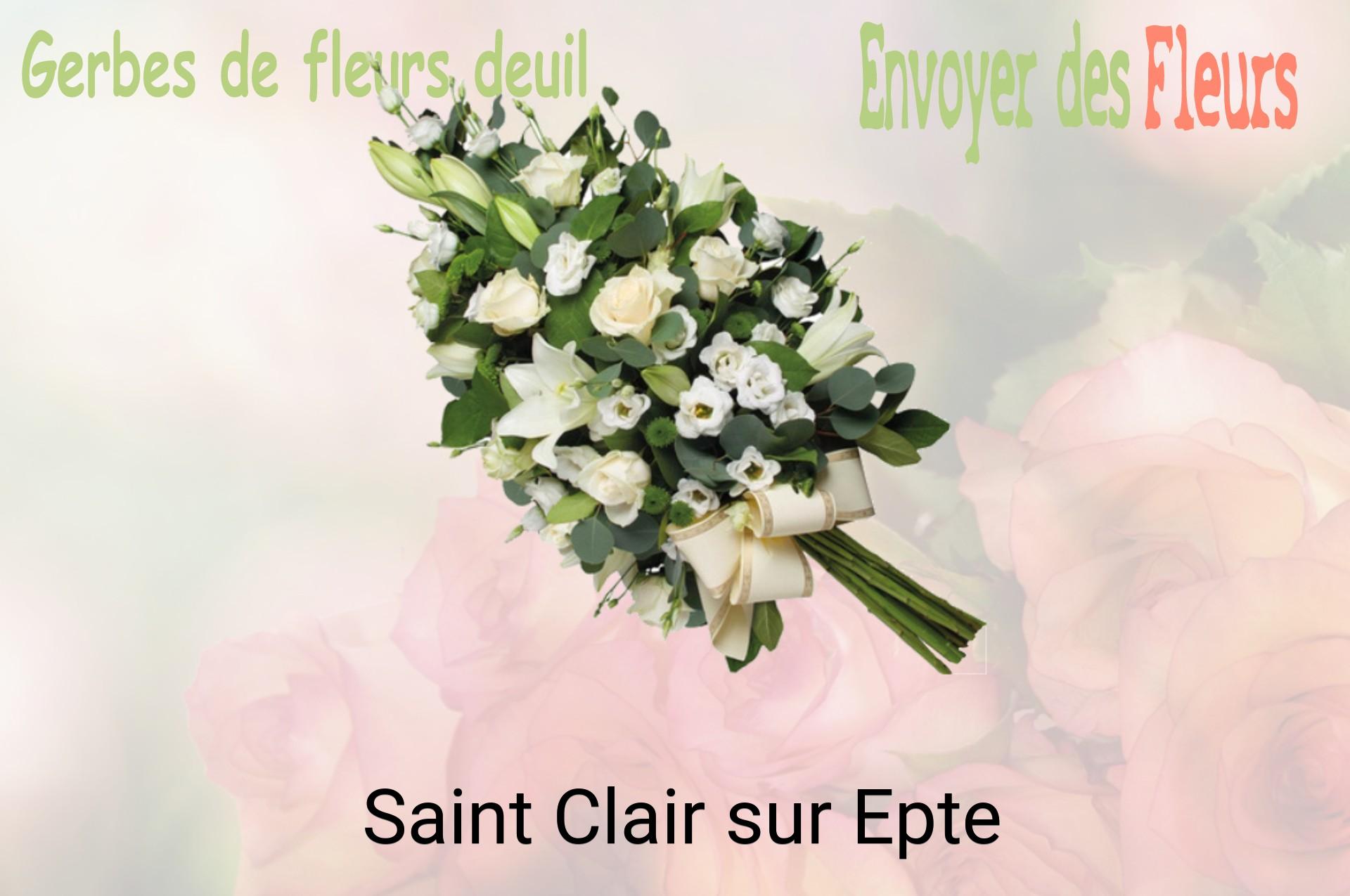 Gerbe de fleurs de deuil livrée à Saint-Clair-sur-Epte